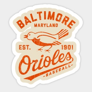 Baltimore Orioles Vintage Sticker